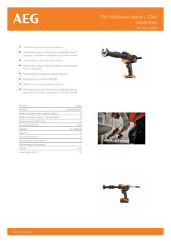 RYOBI BKP 18C2 18V Vytlačovací pistole s 310ml zásobníkem 4935478634 A4 PDF