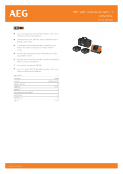 RYOBI SET LL1850SHD 18V Sada 5.0Ah akumulátoru s nabíječkou 4935478945 A4 PDF