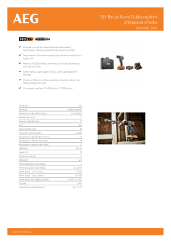 RYOBI BSB 18SBL 18V Bezuhlíková Subkompaktní příklepová vrtačka 4935478455 A4 PDF