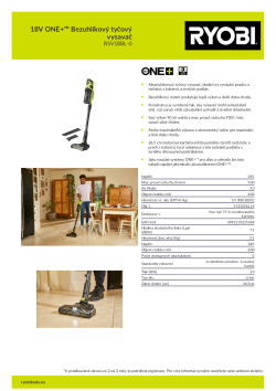 RYOBI RSV18BL 18V ONE+™ Bezuhlíkový tyčový vysavač 5133006114 A4 PDF