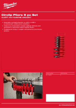 MILWAUKEE Kleště na pojistné kroužky, sada 9 ks 4932492496 A4 PDF