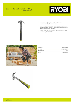 RYOBI RHHSCC Ocelové tesařské kladivo 450 g 5132006035 A4 PDF
