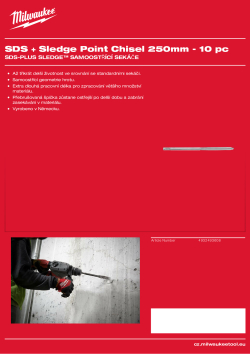 MILWAUKEE SDS-Plus Sledge self sharpening chisels 4932493608 A4 PDF