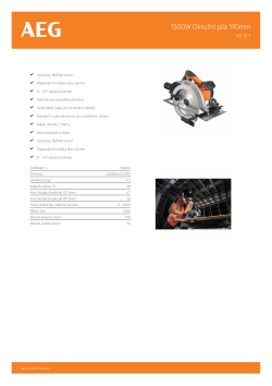 RYOBI KS 15-1 1500W Okružní pila 4935472007 A4 PDF