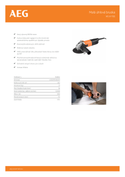 RYOBI WS 8-115 S Malá 115mm úhlová bruska 4935451293 A4 PDF