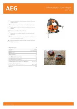 RYOBI STEP 100 Přímočará pila s horní rukojetí 4935451001 A4 PDF