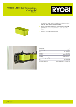 RYOBI RSL812 RYOBI® LINK Střední organizér na příslušenství 5132006078 A4 PDF