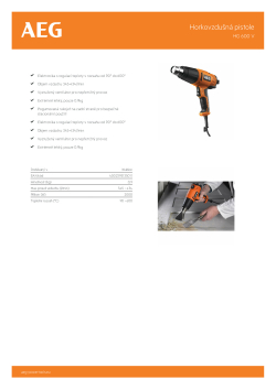 RYOBI HG 600 Horkovzdušná pistole 4935441025 A4 PDF