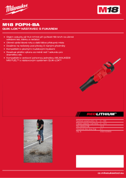 MILWAUKEE QUIK-LOK™ nástavec s fukarem 4932492668 A4 PDF