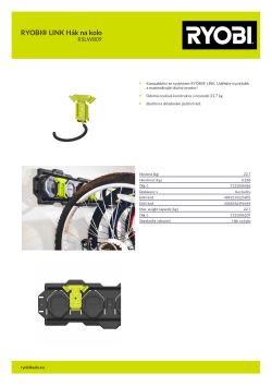 RYOBI RSLW809 RYOBI® LINK Hák na kolo 5132006086 A4 PDF