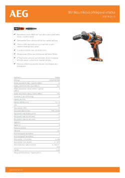 RYOBI BSB 18CBL 18V Bezuhlíková kompaktní příklepová vrtačka 4935451082 A4 PDF
