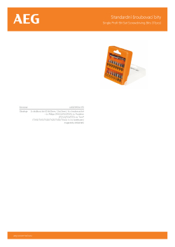 RYOBI Standard Screwdiving Bits 17ks Profi-Bit sada šroubovacích bitů 4932399495 A4 PDF