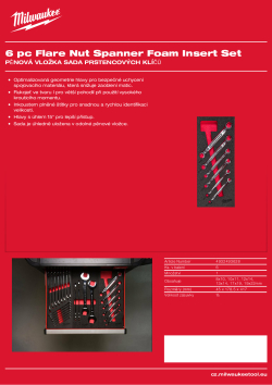 MILWAUKEE Pěnová vložka sada prstencových klíčů 6 ks 4932493628 A4 PDF