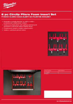 MILWAUKEE Pěnová vložka sada kleští na pojistné kroužky 6 ks 4932493633 A4 PDF