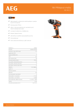RYOBI BSB 18C2 18V Akumulátorová příklepová vrtačky 4935472010 A4 PDF