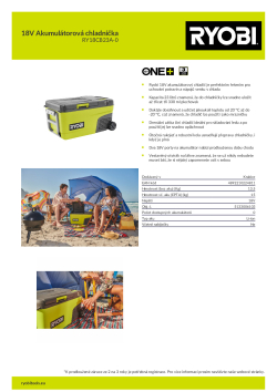 RYOBI RY18CB23A 18V Akumulátorová chladnička 5133006103 A4 PDF