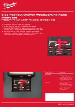 MILWAUKEE PACKOUT™ pěnová vložka pro práci se dřevem 6 ks 4932493641 A4 PDF