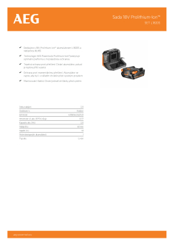 RYOBI SET L1820S 18V Akumulátorová sada Prolithium-ion™ 4935478932 A4 PDF