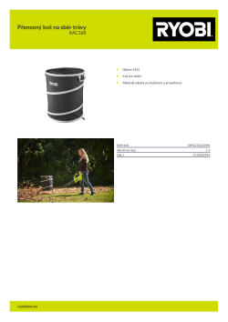 RYOBI RAC368 Přenosný koš na sběr trávy 5132005954 A4 PDF