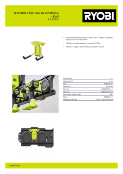 RYOBI RSLW801 RYOBI® LINK Hák na elektrické nářadí 5132006081 A4 PDF