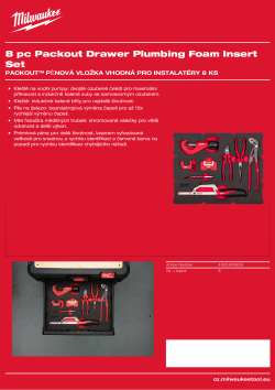 MILWAUKEE PACKOUT™ pěnová vložka vhodná pro instalatéry 8 ks 4932493639 A4 PDF