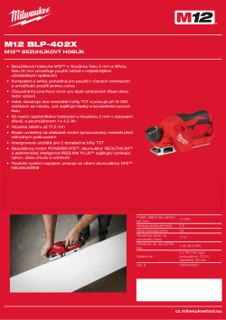 MILWAUKEE M12™  bezuhlíkový hoblík 4933492851 A4 PDF