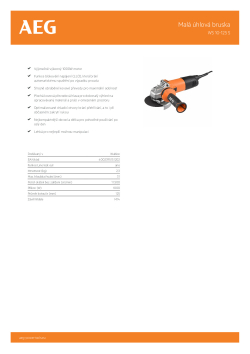 RYOBI WS 10-125 S Malá 125mm úhlová bruska 4935451302 A4 PDF