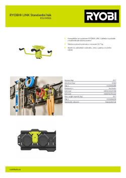 RYOBI RSLW806 RYOBI® LINK Standardní hák 5132006088 A4 PDF