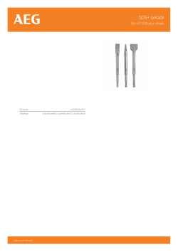 RYOBI SDS-Plus Chisels 3ks sada SDS+ sekáčů 4932352272 A4 PDF