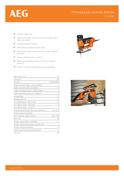RYOBI ST 800XE Přímočará pila s horním držením 4935412950 A4 PDF