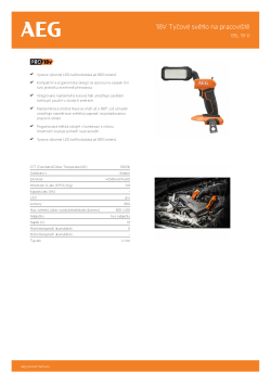 RYOBI BSL 18 18V Tyčové světlo na pracoviště 4935479666 A4 PDF