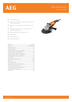 RYOBI WS 2200-230 Velká 230mm úhlová bruska 4935428500 A4 PDF