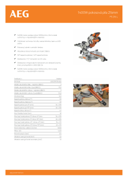 RYOBI PS 216 L 216mm pokosová pila s posuvem 4935440650 A4 PDF