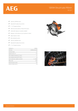 RYOBI KS 12-1 1200W Okružní pila 4935472006 A4 PDF