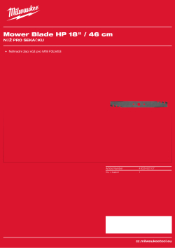 MILWAUKEE Vysoce výkonný žací nůž  18″/ 46 cm 4932492107 A4 PDF