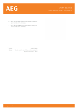 RYOBI Masonry Drill Bits 10ks Power Set sada vrtáků do zdiva 4932352239 A4 PDF