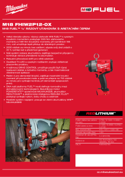 MILWAUKEE M18 FUEL™ ½″ rázový utahovák s aretačním čepem 4933492785 A4 PDF