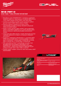 MILWAUKEE M18 FUEL™ multifunkční nářadí 4933498065 A4 PDF