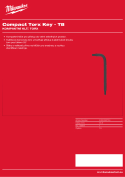 MILWAUKEE Kompaktní klíč torx - T8 4932492704 A4 PDF