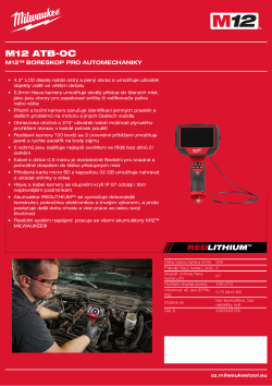 MILWAUKEE M12™ boreskop pro automechaniky 4933493136 A4 PDF