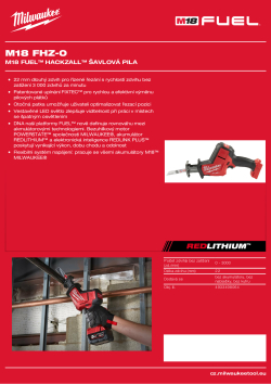 MILWAUKEE M18 FUEL™ HACKZALL™ šavlová pila 4933498064 A4 PDF