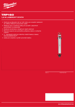 MILWAUKEE 1,6 m laserový stativ 4932493199 A4 PDF