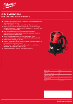 MILWAUKEE 25 l vysavač prachu třídy H 4933493595 A4 PDF