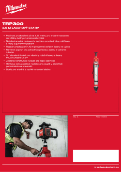 MILWAUKEE 3,0 m laserový stativ 4932493200 A4 PDF