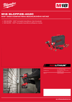 MILWAUKEE M18™ sada kompaktního bezuhlíkového nářadí 4933492836 A4 PDF