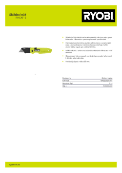 RYOBI RHCKF-2 Skládací nůž 5132006402 A4 PDF
