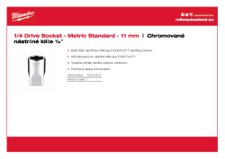 MILWAUKEE Nástrčný klíč ¼″ - 11 mm 4932478319 A4 PDF