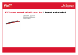 MILWAUKEE 350mm lišta s klipy pro uložení průmyslových hlavic vč. klipů na hlavice ½″ 4932480448 A4 PDF