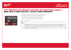 MILWAUKEE Pěnová vložka PACKOUT™ ½″ s nástrčnými klíči a ráčnou 70ks 4932480716 A4 PDF