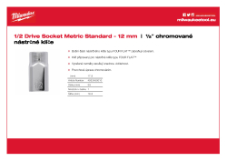 MILWAUKEE Nástrčný klíč ½″ - 12 mm 4932480010 A4 PDF